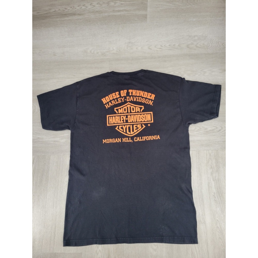 Harley-Davidson House of Thunder Morgan Hill T-Shirt Size L 2022 Big Logo Back
